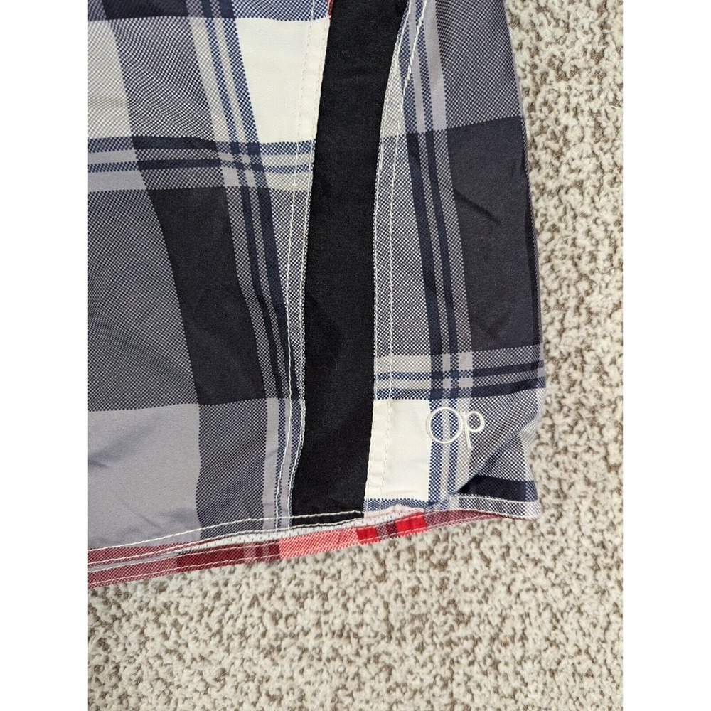 OP Ocean Pacific Swim Trunks Shorts Mens Large Multicolor Plaid - Picture 2 of 8